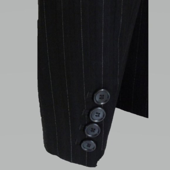 Ann Taylor 4P Black Pinstripe Blazer - Picture 4 of 5